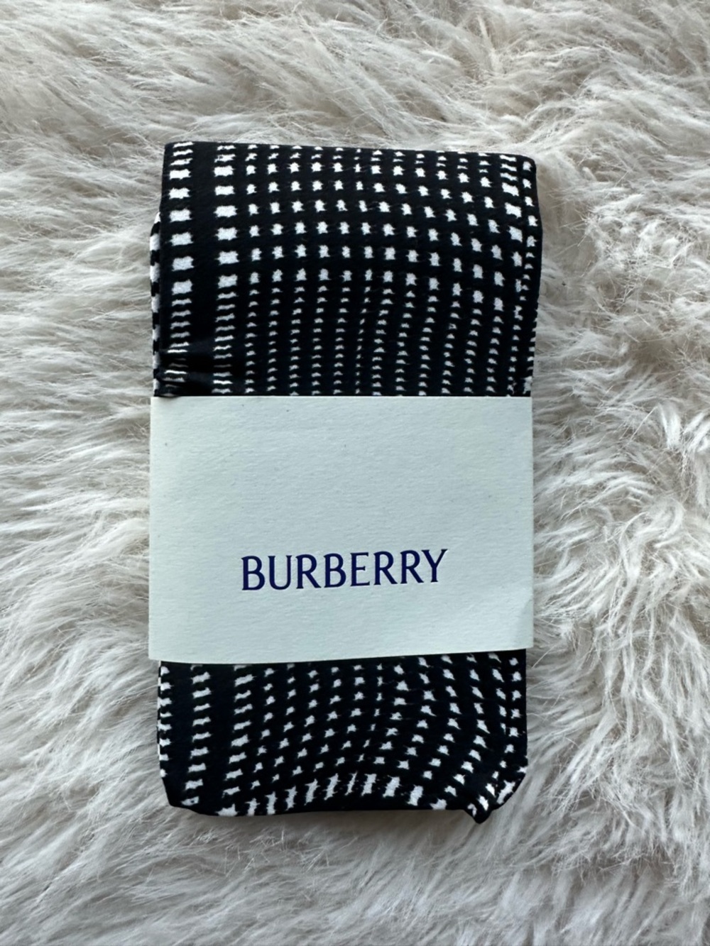 Burberry Black & White Geometric patterned tights hosiery